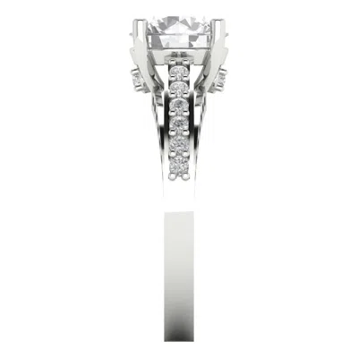 Pre-owned Pucci 2.21 Ct Round Cut Solitaire Engagement Bridal Wedding Ring Solid 14k White Gold In White/colorless