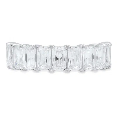 Pre-owned Pucci 2.7ct Simulated Diamond Emerald Classic Engagement Promise Band 14k White Gold In White/colorless