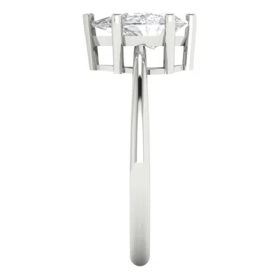 Pre-owned Pucci 2ct Pear Cut Vvs1 Solitaire Promise Engagement Wedding Ring Solid 14k White Gold In White/colorless