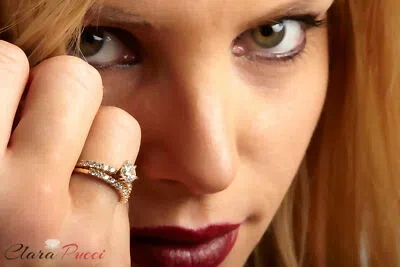 Pre-owned Pucci 3.10 Carat Round Cut Solitaire Engagement Ring Band Set 14k Yellow Gold Bridal In White/colorless