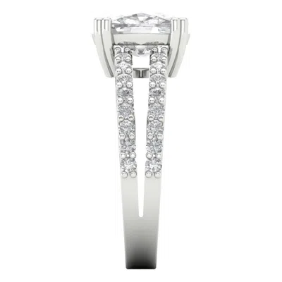 Pre-owned Pucci 3.50ct Wedding Engagement Ring Cushion Cut Solid 14k White Gold Bridal Jewelry In D