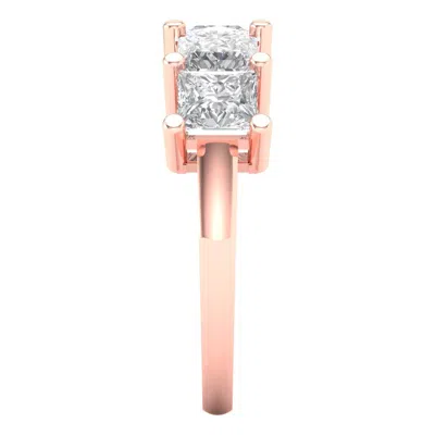 Pre-owned Pucci 3.75 Ct Princess Cut Promise Bridal Wedding Engagement Band Solid 14k Rose Gold In D