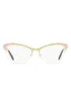 Pucci 5074 Geometric-shape Glasses In Gold
