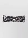 Pucci Abstract Bandeau Swim Set With Ring Detail In Black