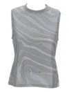 Pucci Abstract-motif Sleeveless Top In Gray