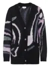 Pucci Embroidered Mohair Blend Oversize Cardigan In Multi