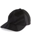 Pucci Abstract-pattern Denim Baseball Cap In Black