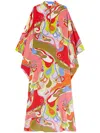 Pucci Abstract-pattern Print Maxi Dress In Rot