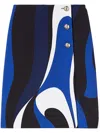 Pucci Abstract-pattern Print Midi Skirt In 黑色