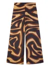 Pucci Abstract-pattern Print Silk Trousers In Black