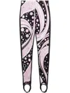 Pucci Fontane-print Performance Leggings In Pink