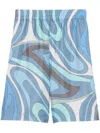 Pucci Abstract-print Bermuda Shorts In Blue