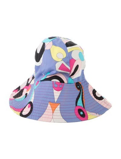 Pre-owned Pucci Abstract Print Bucket Hat In Purple