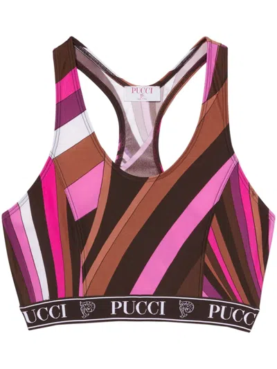PUCCI ABSTRACT-PRINT CROP TOP