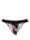 Pucci Abstract Print Fringed Bikini Bottom In Multicolour