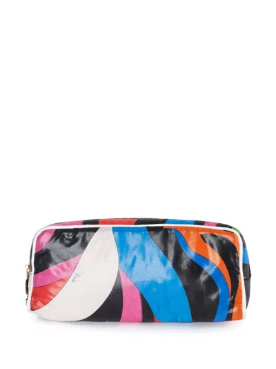 Pucci Abstract-print Make-up Bag In Blue