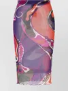 Pucci Abstract Print Midi Tulle Skirt In Multi