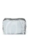 Pucci Abstract-print Reflective Make-up Bag In Silver