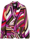 Pucci Abstract-print Silk Blazer In Pink