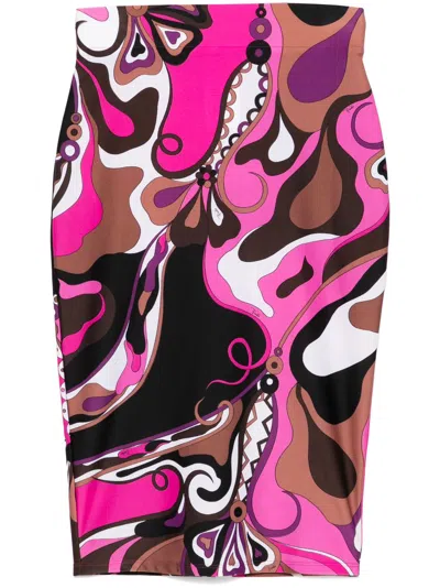 PUCCI ABSTRACT-PRINT SKIRT