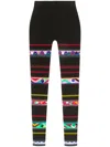 Pucci Abstract-print Stirrup Leggings In Black