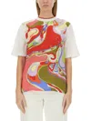Pucci Abstract Print Crew Neck Short Sleeve T-shirt