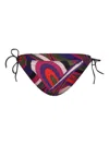 Pucci Abstract-print Tie-side Bikini Bottoms In Red