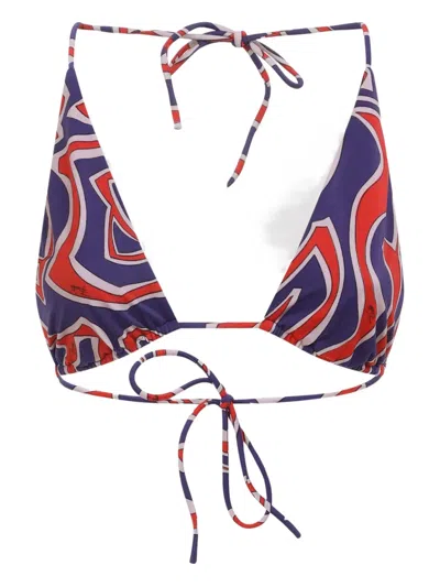 PUCCI ABSTRACT-PRINT TRIANGLE BIKINI TOP