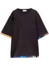 Pucci Abstract-print Trim T-shirt In Black