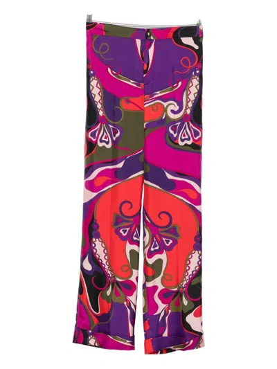 Pucci Abstract-print Trousers In Multi