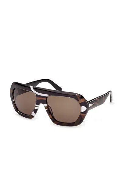 Pucci Acetate Sunglasses In Black