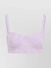 Pucci Adjustable Strap Top Frayed Trim In Purple