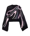 Pucci Embroidered Mohair Blend Oversize Sweater In Multi
