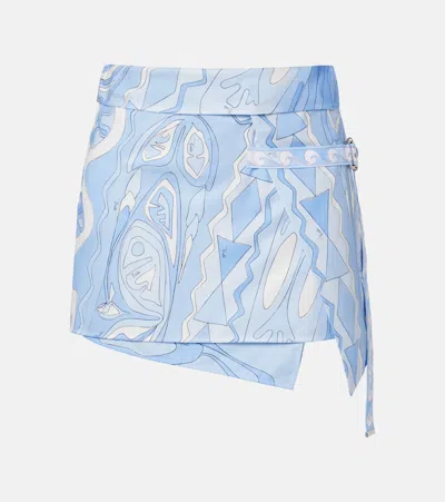 Pucci Angoli Cotton Wrap Skirt In Multi