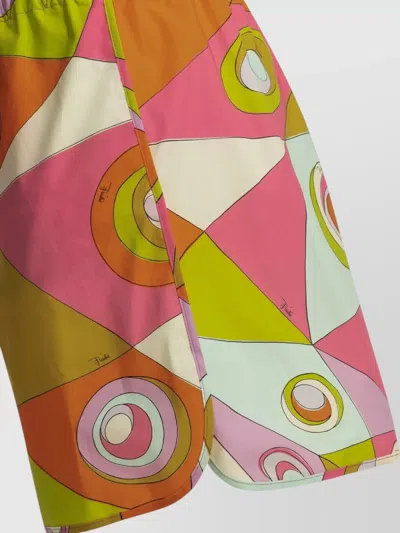 Pucci Angoli Mid Length Relaxed Beach Shorts In Multi