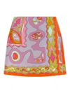Pucci Minimalist Printed Silk Mini-skirt In Multicolour
