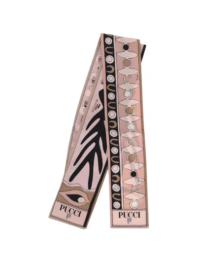 Pucci Angoli Soleil-print Silk Twill Scarf In Pink