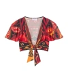 Pucci Angoli-print Knotted Top In Multi