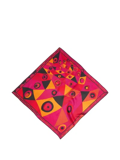 Pucci Angoli-print Silk Scarf In Pink
