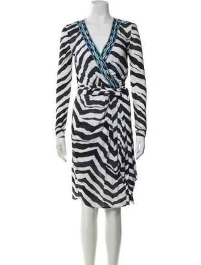Pre-owned Pucci Animal Print Midi Length Dress In Black