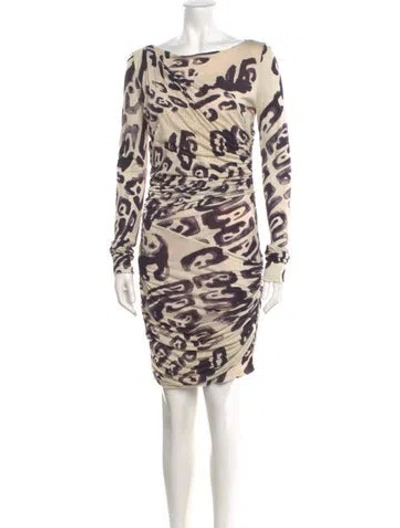 Pre-owned Pucci Animal Print Mini Dress W/ Tags In Neutral
