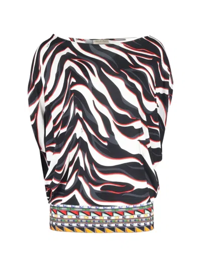 Pre-owned Pucci Animal-print Top In Black