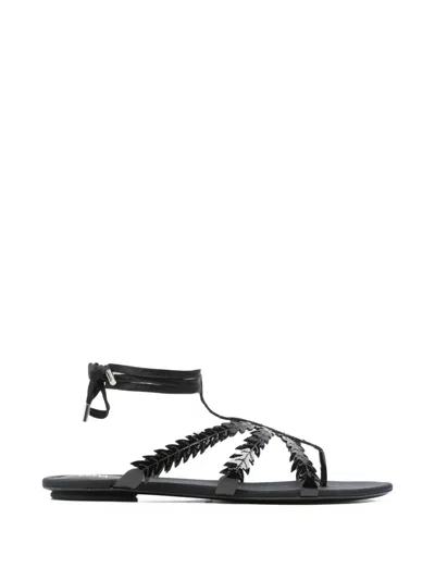 Pre-owned Pucci Ankle-tie Sandals In Black