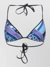 Pucci Archival Geometric Triangle Bikini Top In Multi