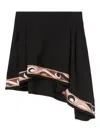 Pucci Asymmetric Print-insert Mini Skirt In Black