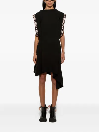 Pucci Asymmetric Short Dress In Black