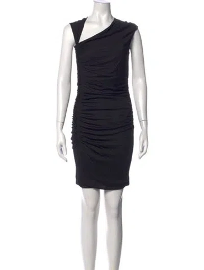 Pre-owned Pucci Asymmetrical Mini Dress In Black