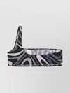 Pucci Asymmetrical One-shoulder Zebra Print Bra