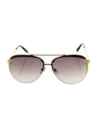 Pre-owned Pucci Aviator Gradient Sunglasses In Gold/pink