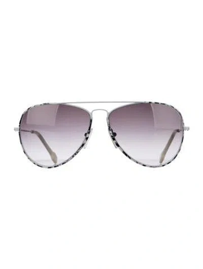 Pre-owned Pucci Aviator Gradient Sunglasses In White